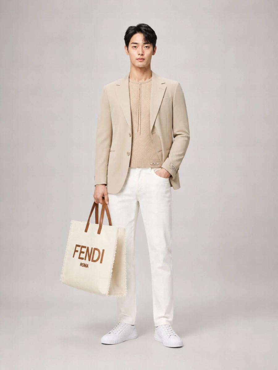 Fendi Virgin Wool Single-Breasted Blazer