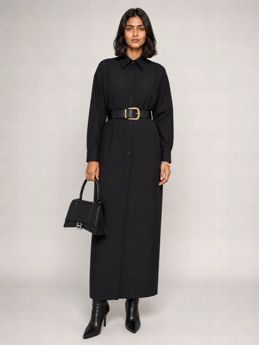 Balenciaga Silk Shirt Dress