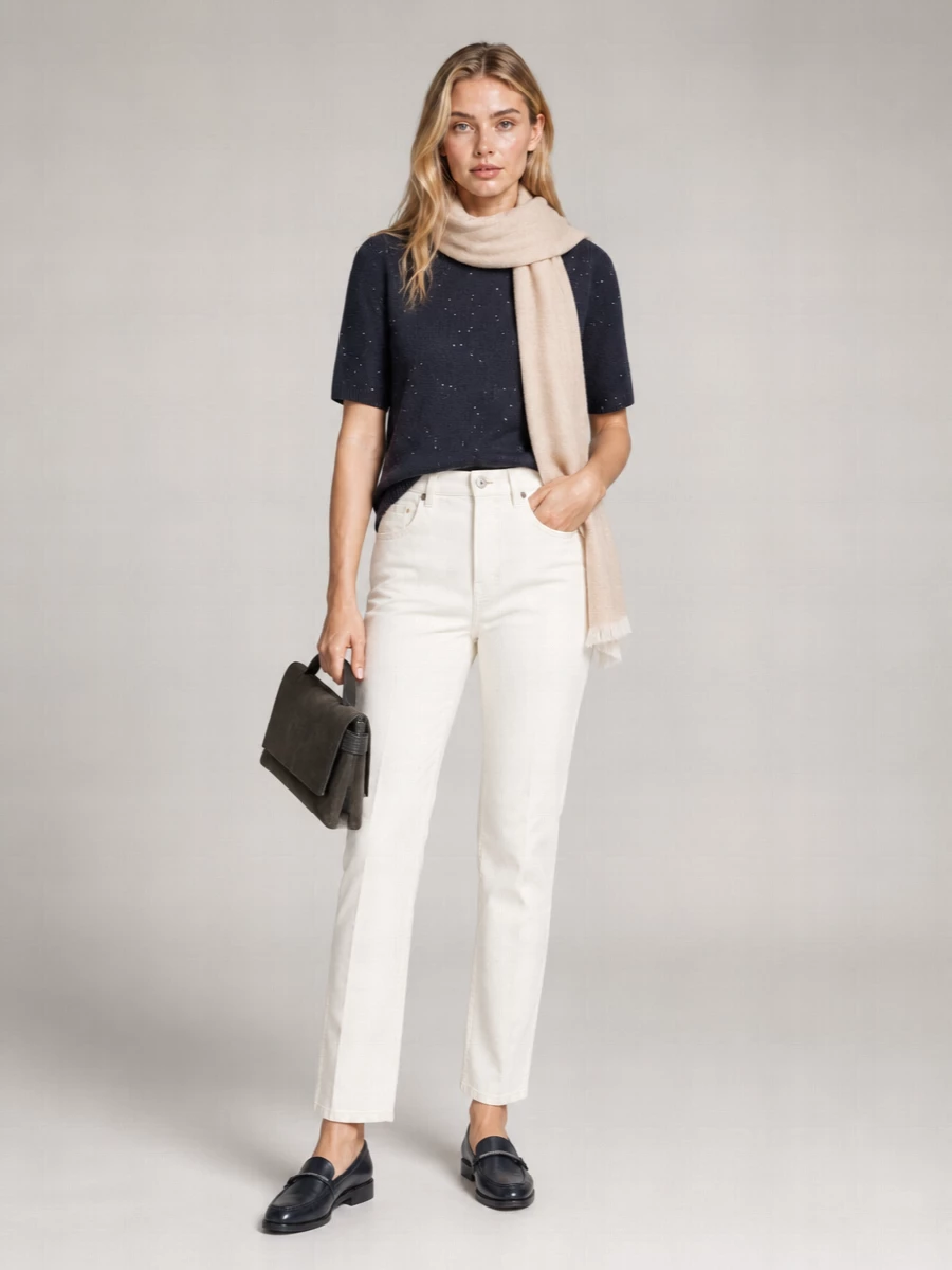 Brunello Cucinelli Cashmere Silk Short-Sleeve Sweater