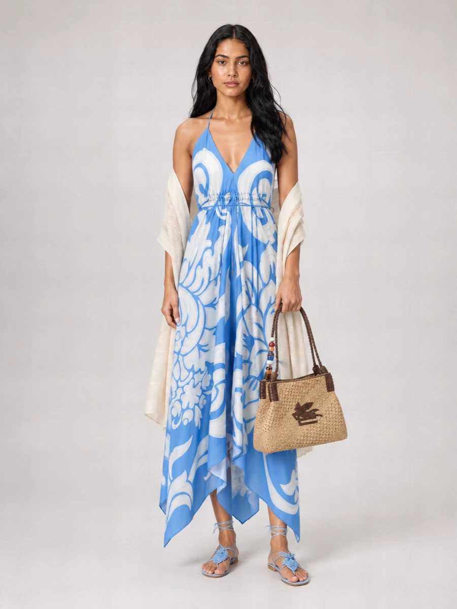 Etro Silk Printed Beach Robe