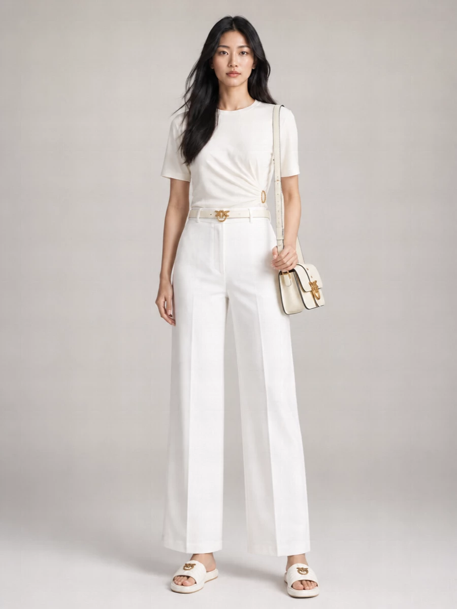 Pinko Draped Mary Cotton T-Shirt