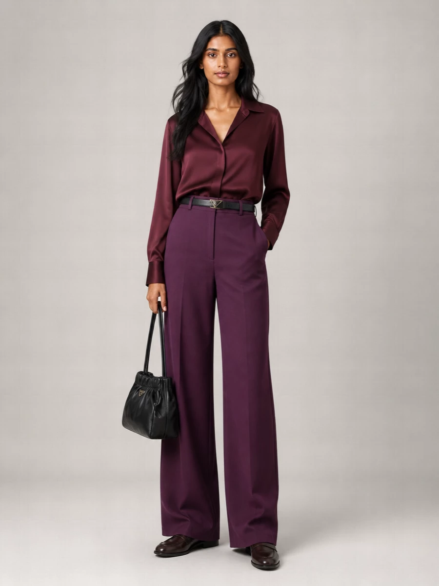 Dries Van Noten Viscose High-Rise Wide-Leg Trousers