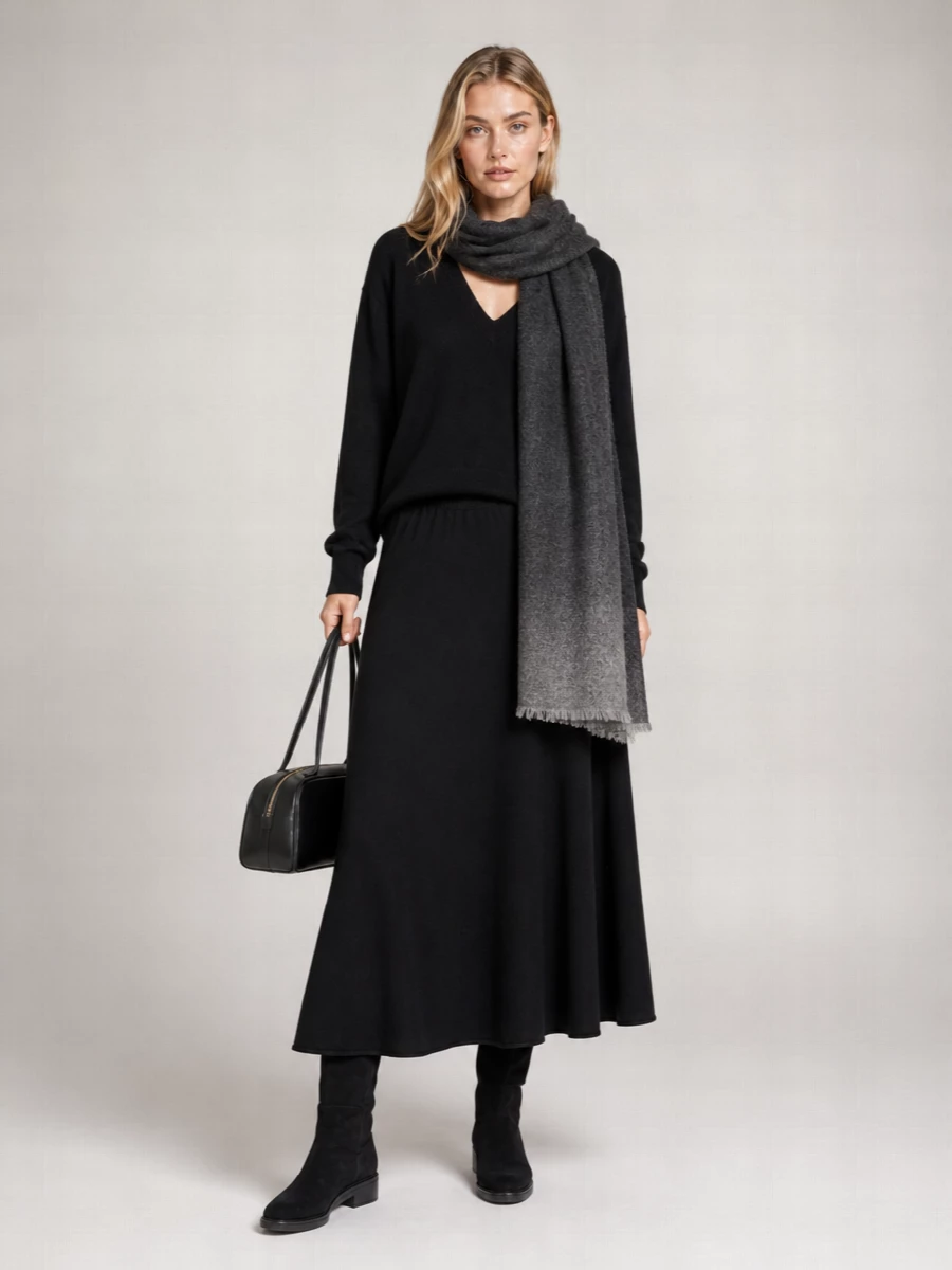 Extreme Cashmere Cashmere-Blend High-Rise Flared Full Skirt