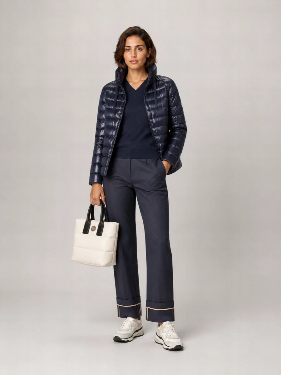 Herno Reversible High Collar Down Puffer Jacket