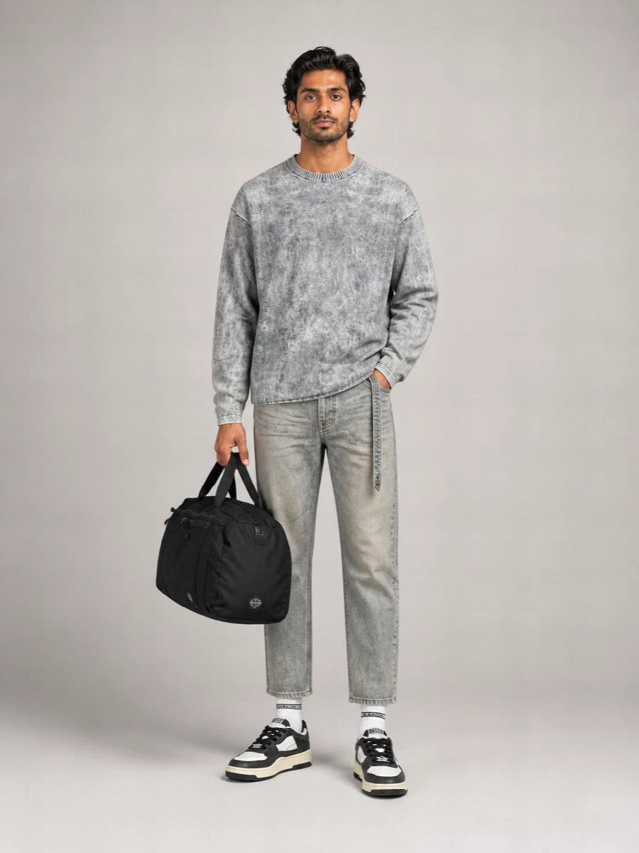 Stone Island Shoulder Bag Adjustable Strap Top Handles