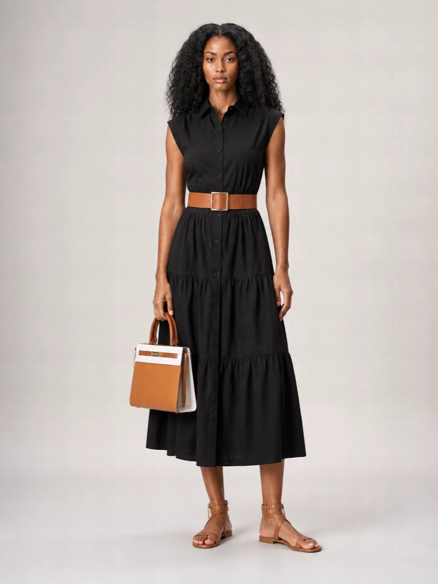 Michael Kors Cotton Midi Dress