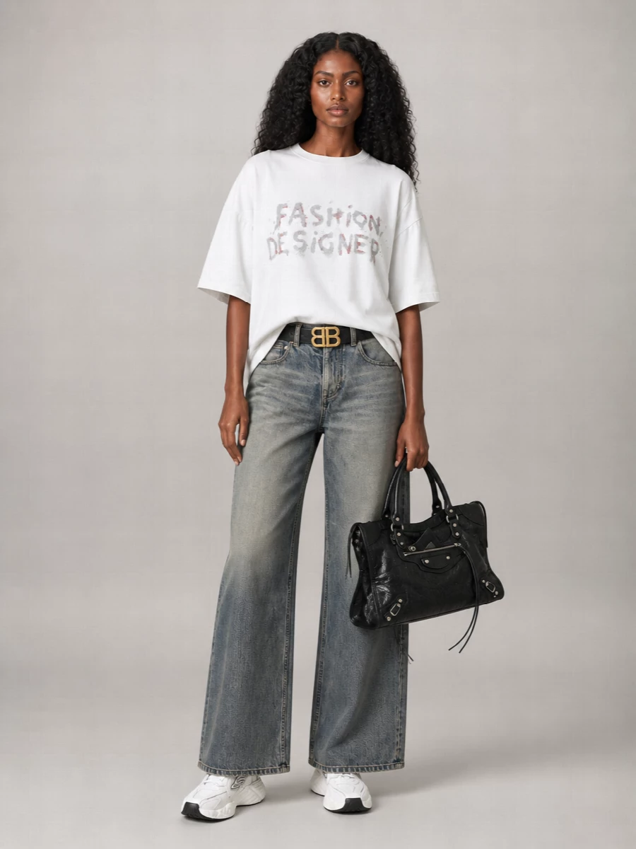 Balenciaga Cotton Printed T-Shirt