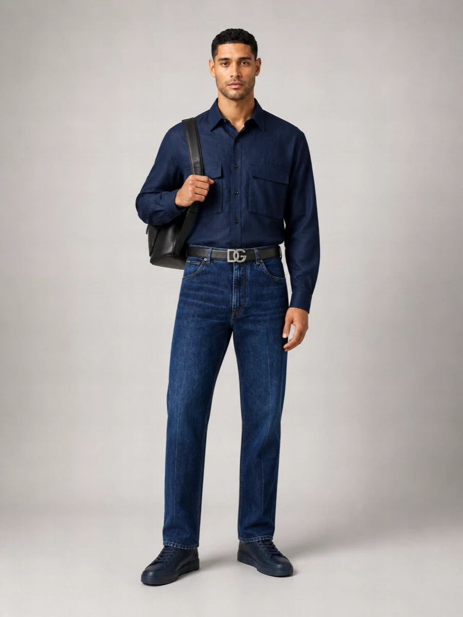 Dolce&Gabbana Denim Oversized Wide-Leg Jeans