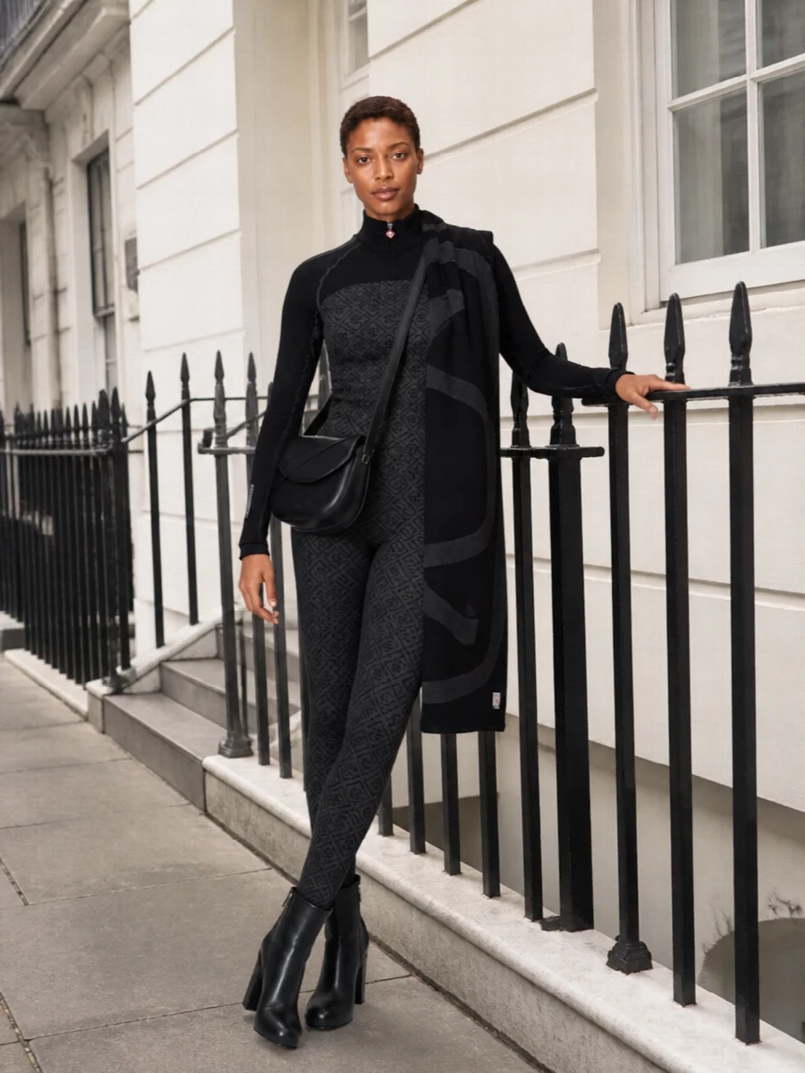 Casablanca jacquard leggings black ankle boots
