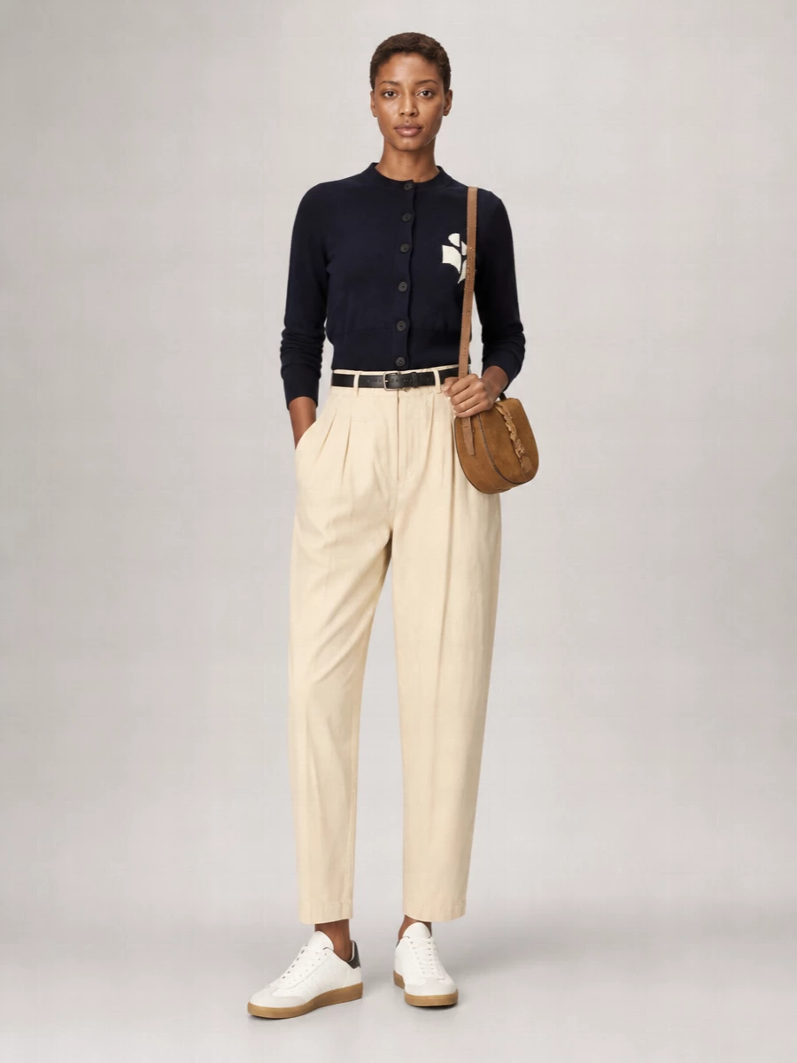 Isabel Marant Etoile Newton Cardigan With Ribbed Cuffs And Hem