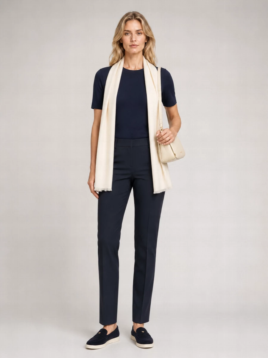 S Max Mara Side Embroidered Detail Round Neck T-Shirt