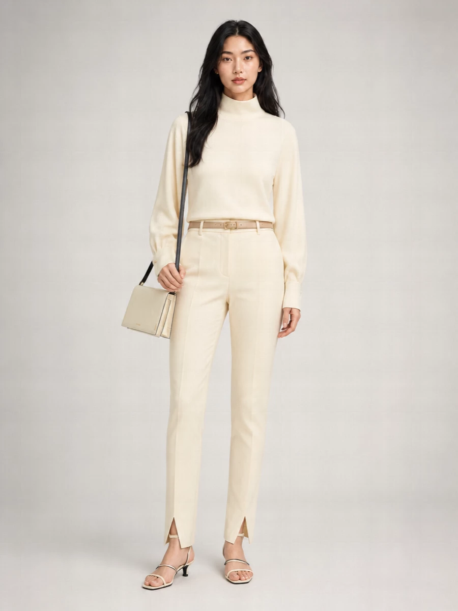 Jil Sander Silk Blend Pleated Trousers