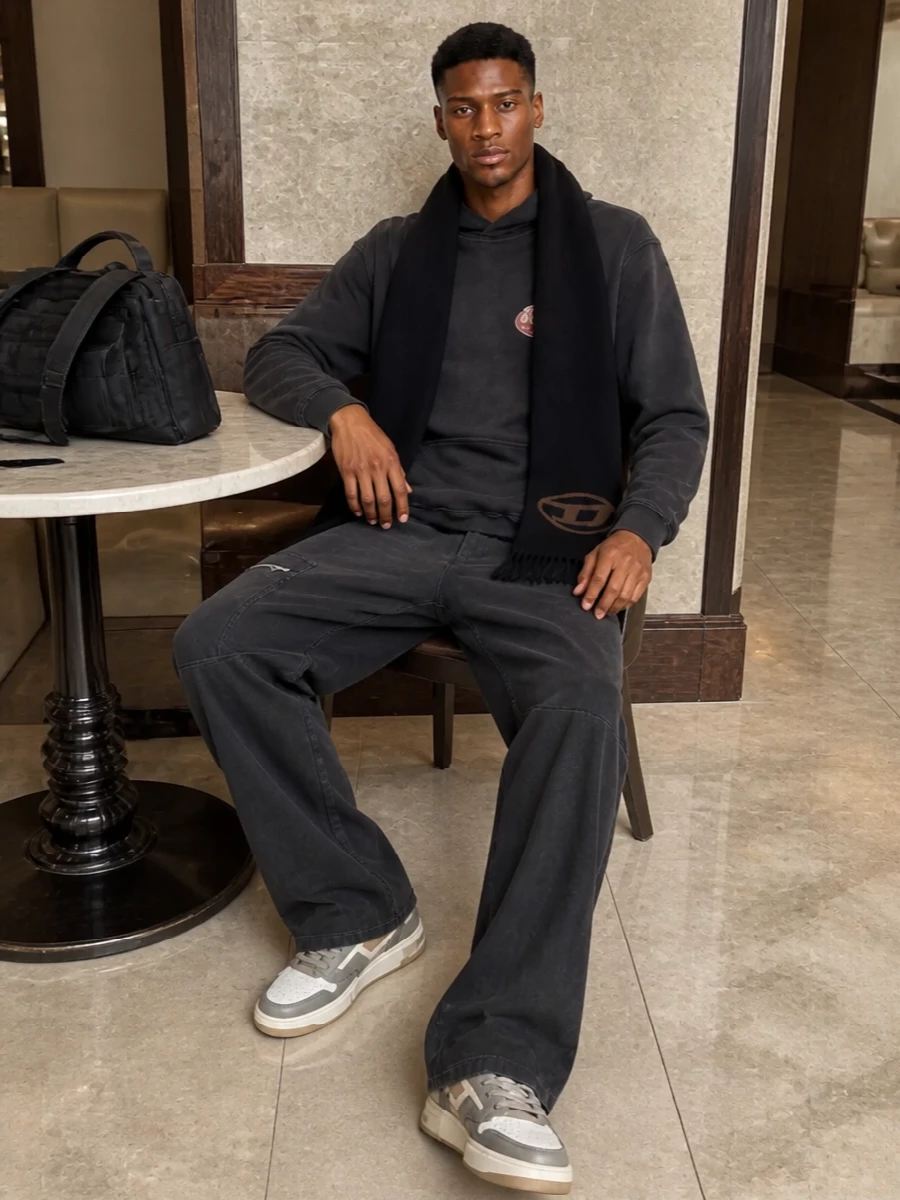 Represent hoodie wide leg trousers sneakers