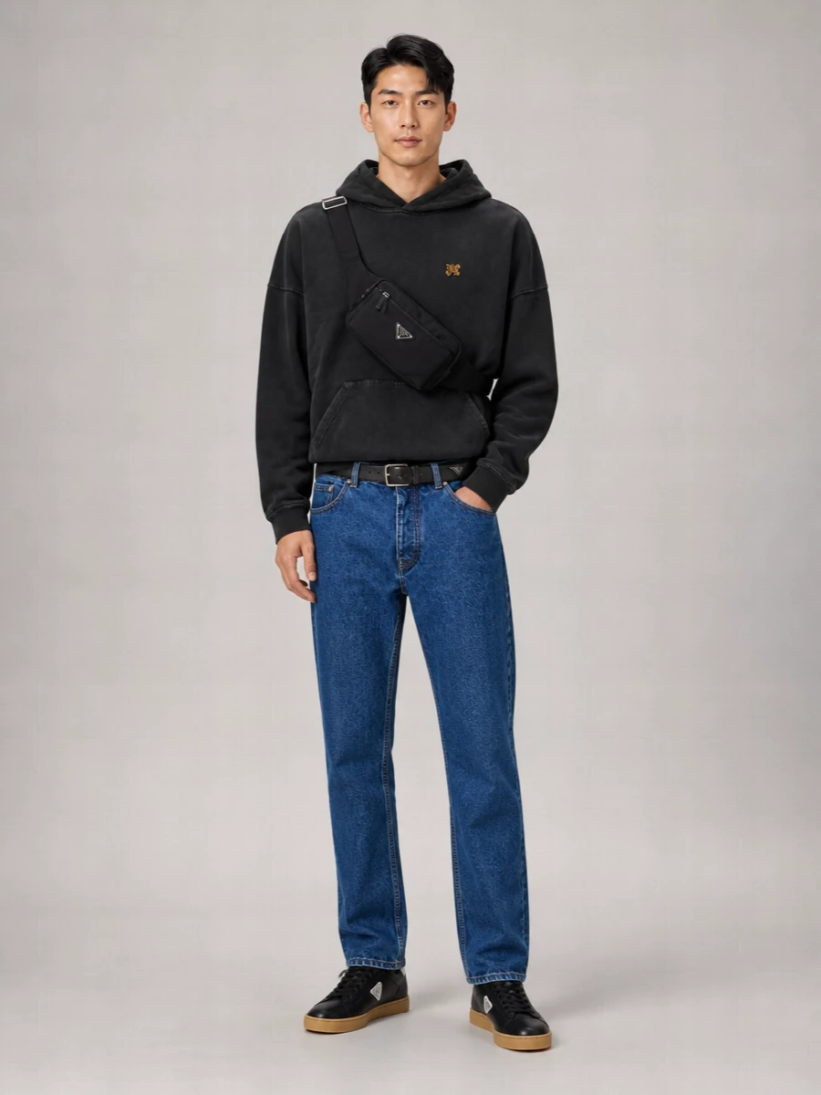 Prada Leather Low-Top Sneakers