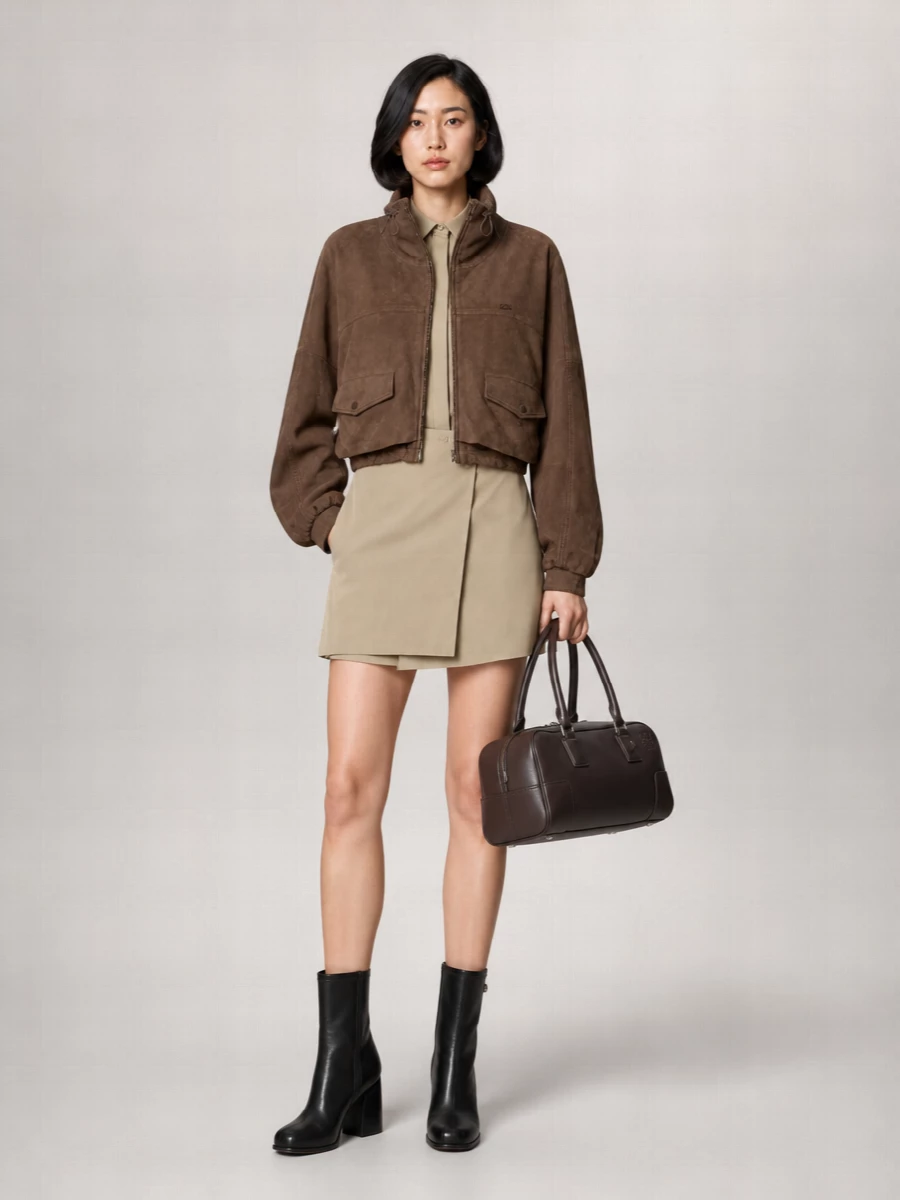 Loewe suede leather relaxed-fit jacket