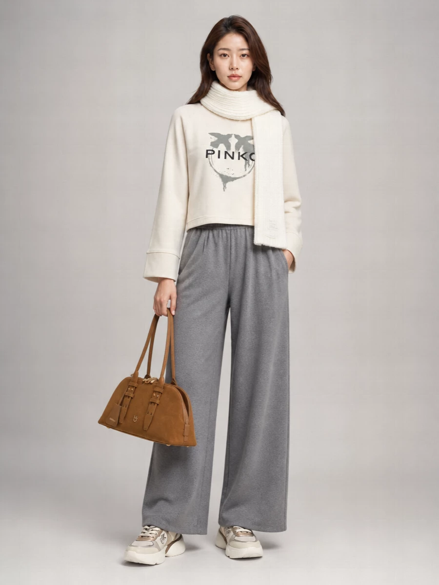 Pinko Calf Leather Chunky Low-Top Sneakers
