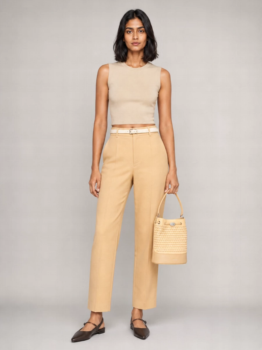 Weekend Max Mara Linen High-Rise Straight-Leg Trousers