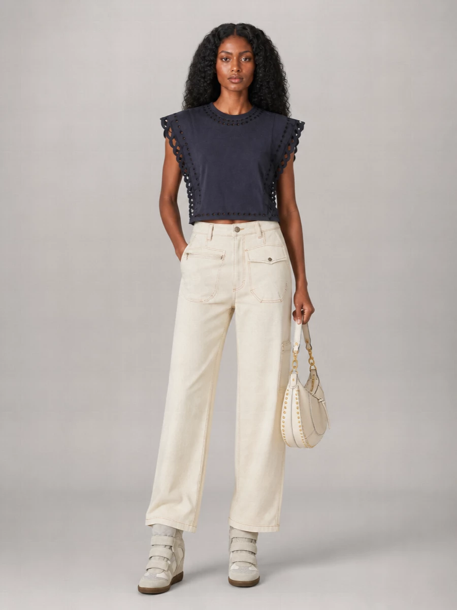 Isabel Marant Naoko Medium Leather Shoulder Bag