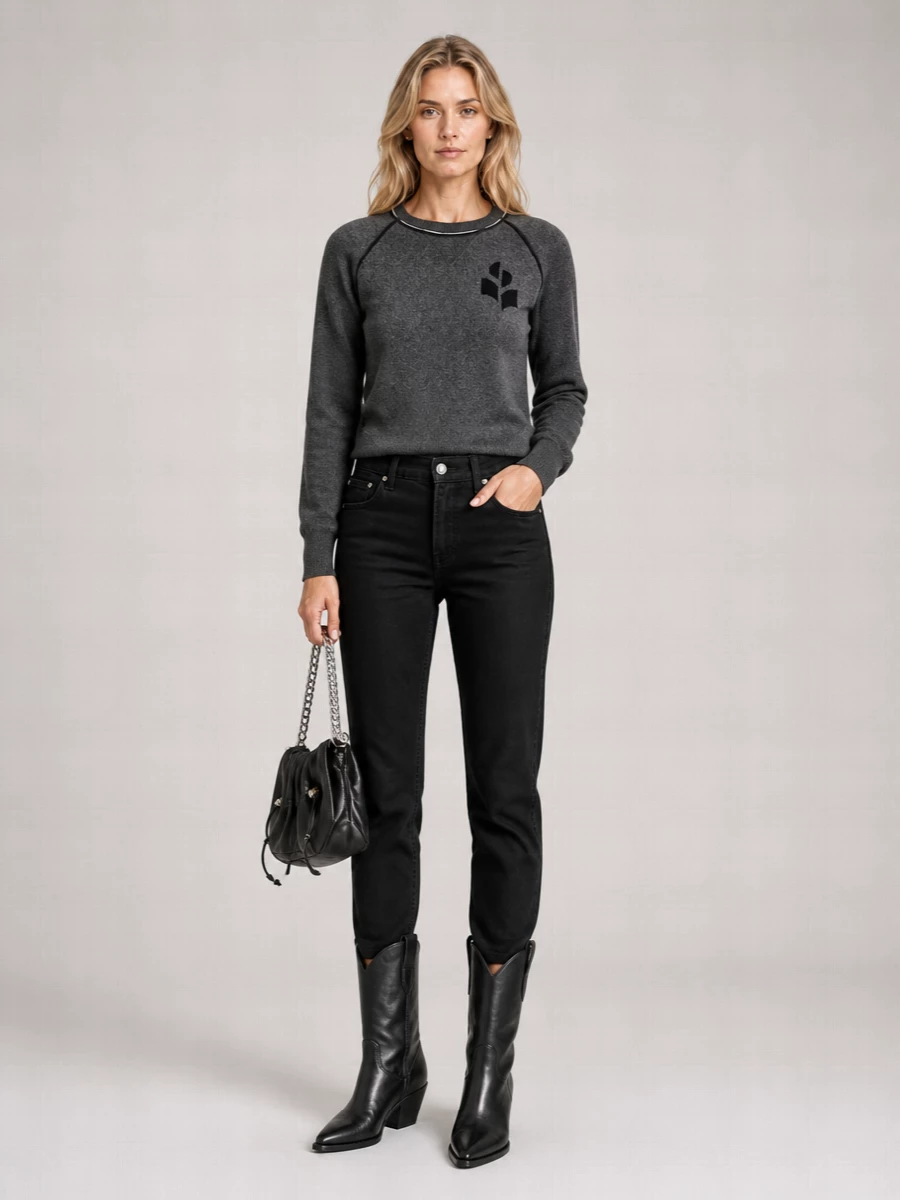 Isabel Marant Etoile Logo-Print Crewneck Sweater