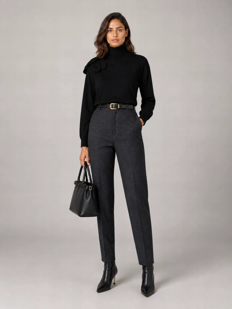 Moschino Wool Straight-Leg Tailored Trousers