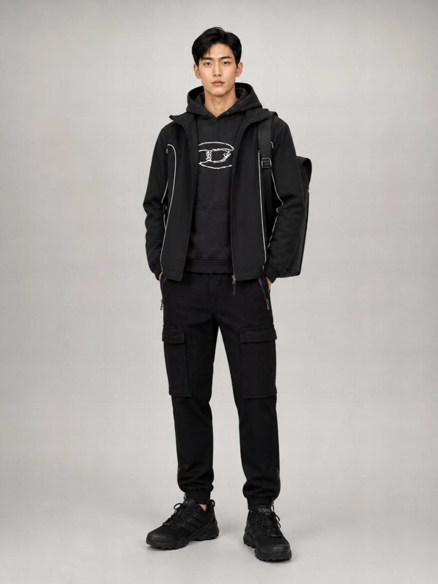 Diesel Hooded Regular-Fit Raincoat