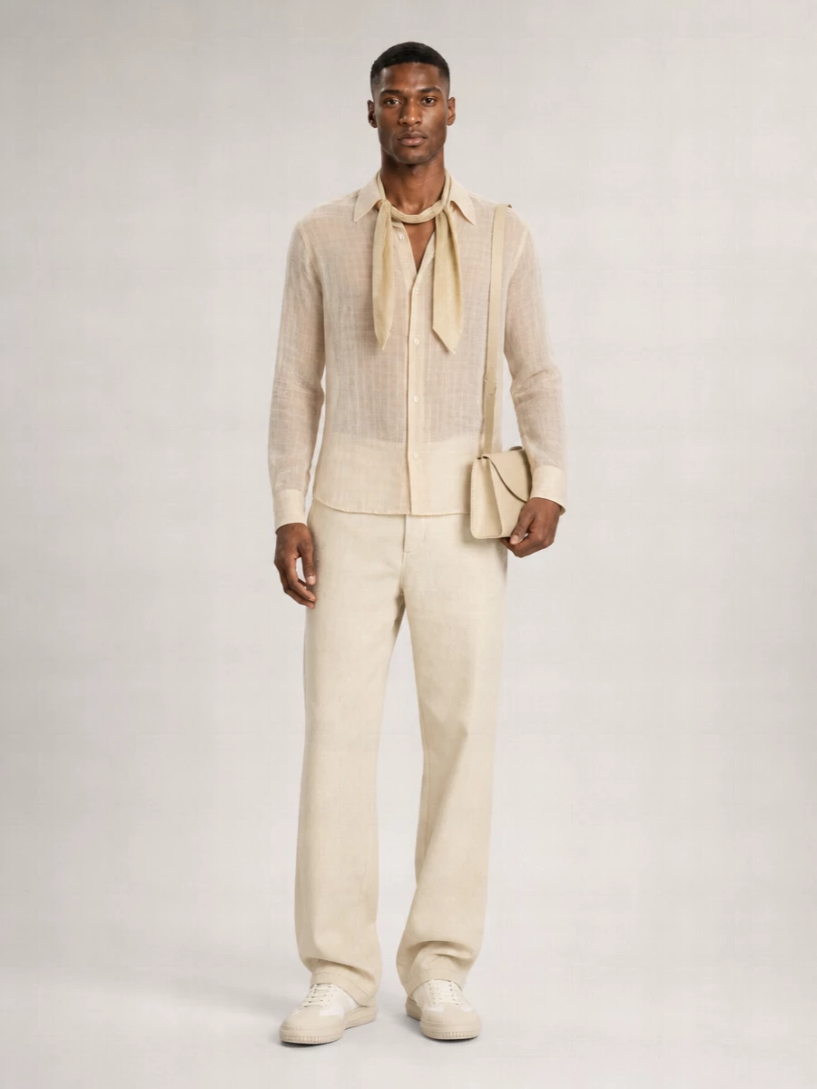 Séfr Checked Long-Sleeve Shirt