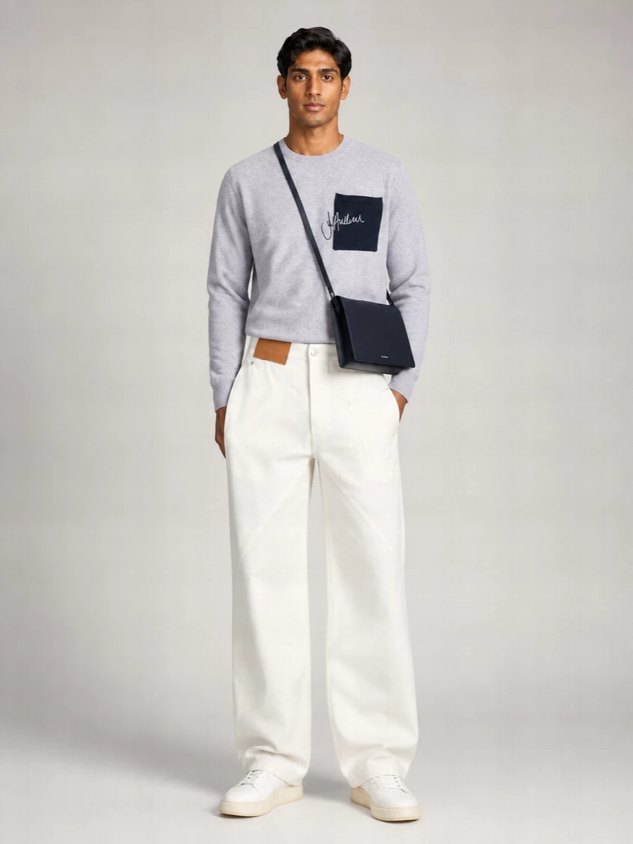 Jw Anderson Sweater Wool Patch Pocket