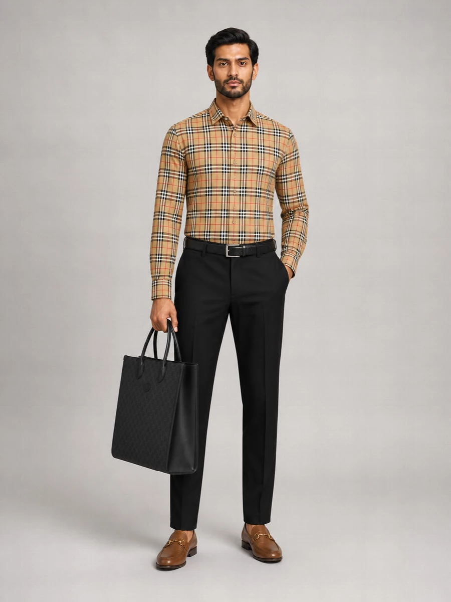 Burberry Cotton Poplin Embroidered Shirt