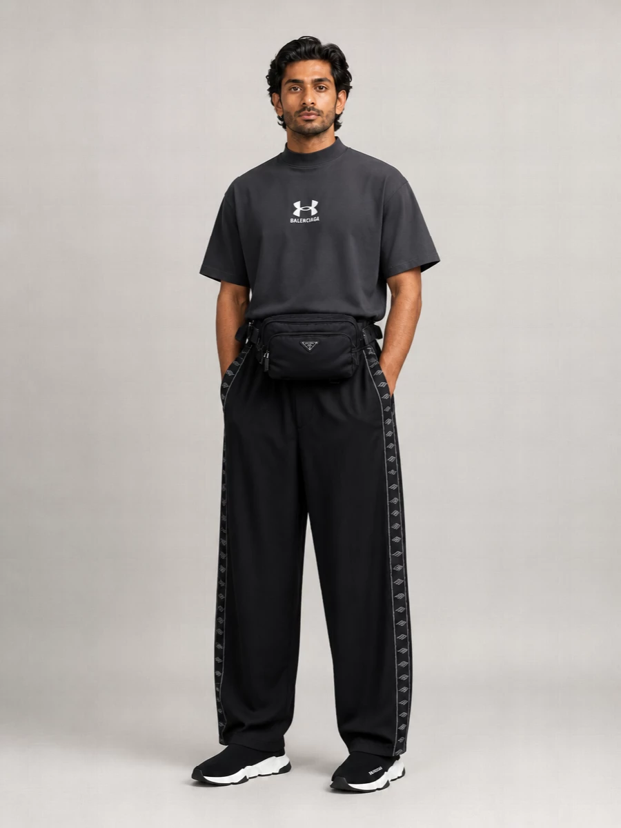 Balenciaga Ribbed Knit High-Top Sneakers