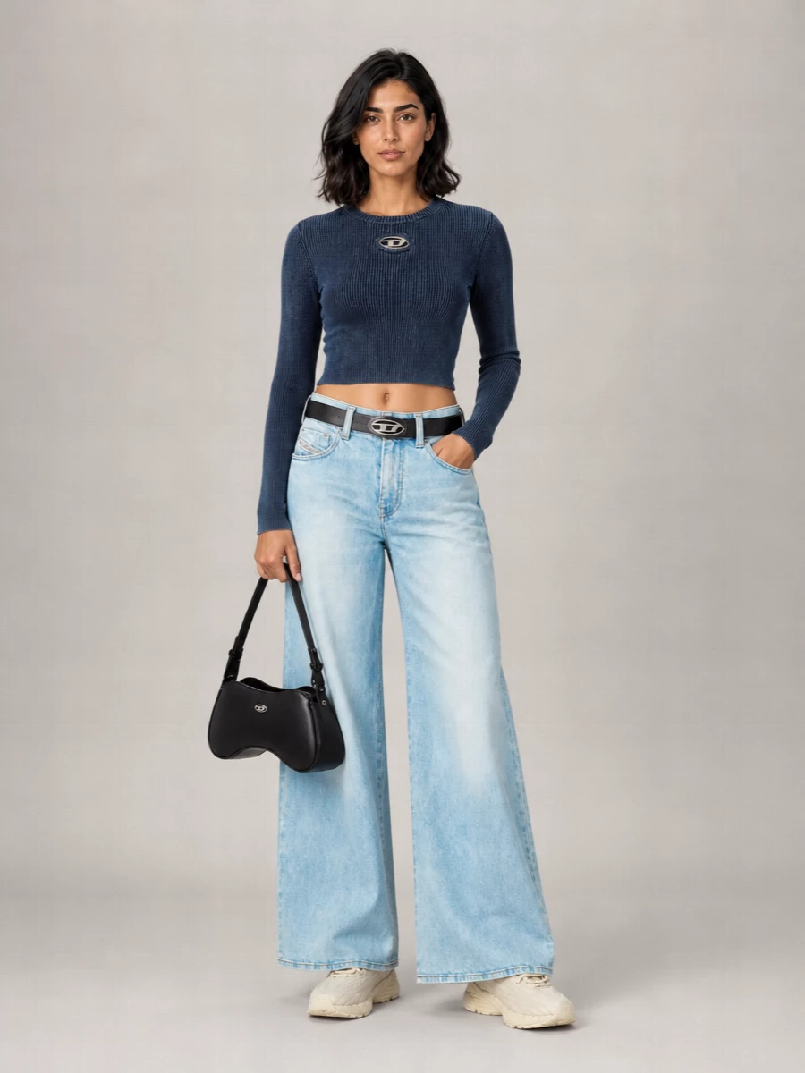 Diesel denim straight-leg jeans