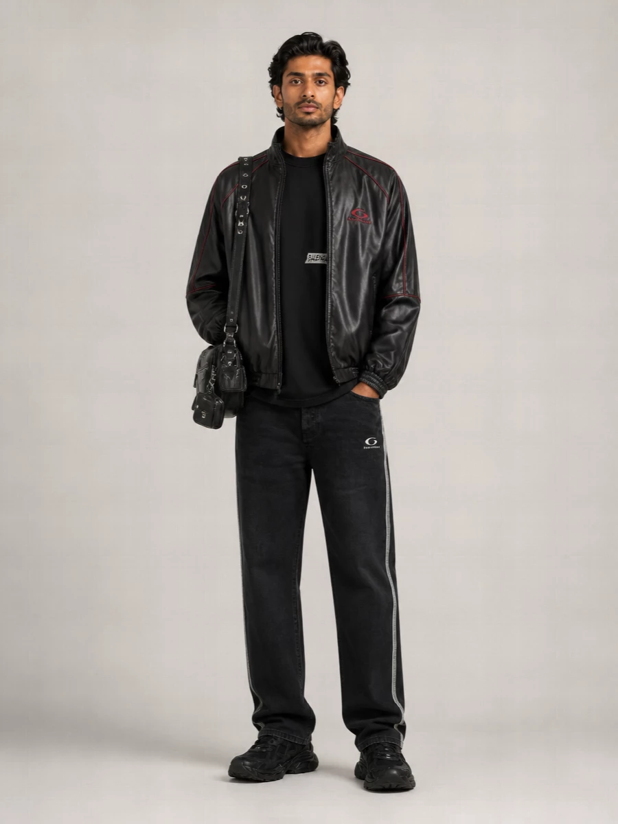 Balenciaga Leather Track Jacket