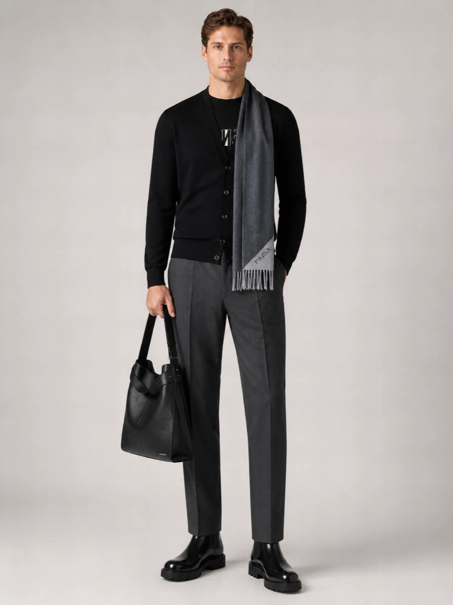 Givenchy Ribbed Knit V-Neck Cardigan