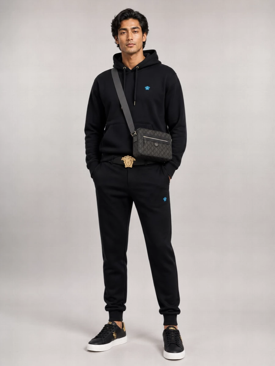 Versace Cotton Medusa Patch Hoodie