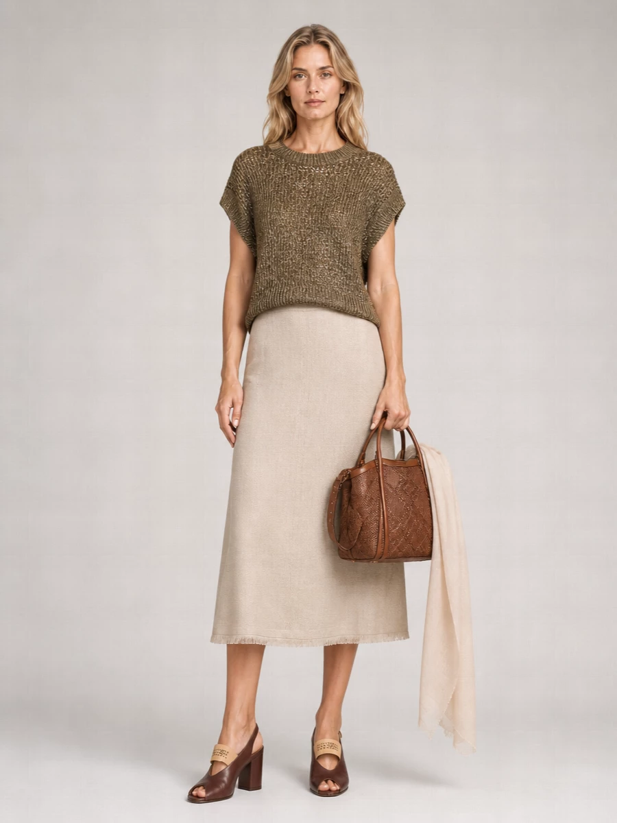 S Max Mara Sequin Appliqué Mesh Knit Jumper