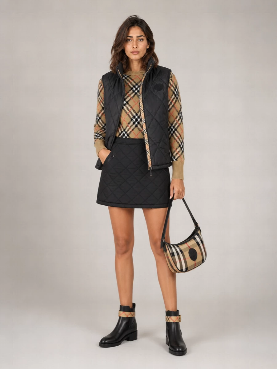 Burberry Quilted Down Sleeveless Jacket