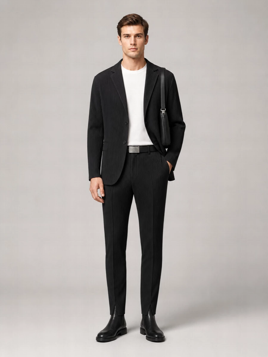 Homme Plisse Issey Miyake Pleated Tailored Blazer
