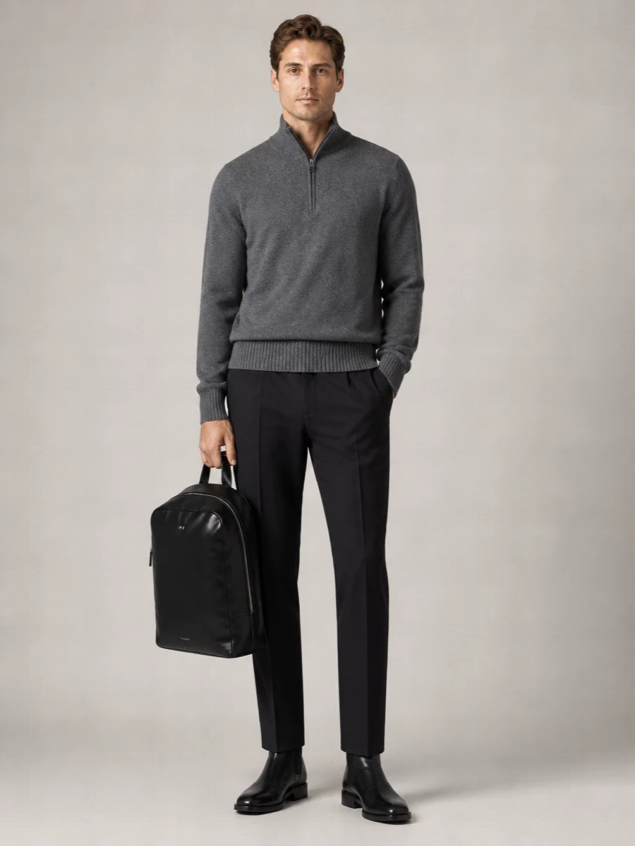 Lisa Yang Cashmere Half-Zip Sweater
