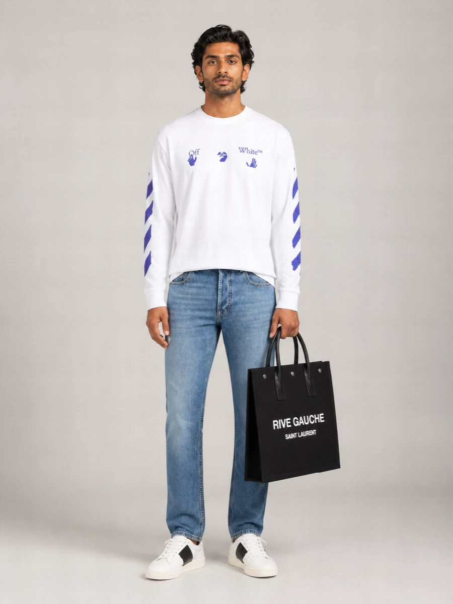 Saint Laurent Tote Bag With Double Leather Handles