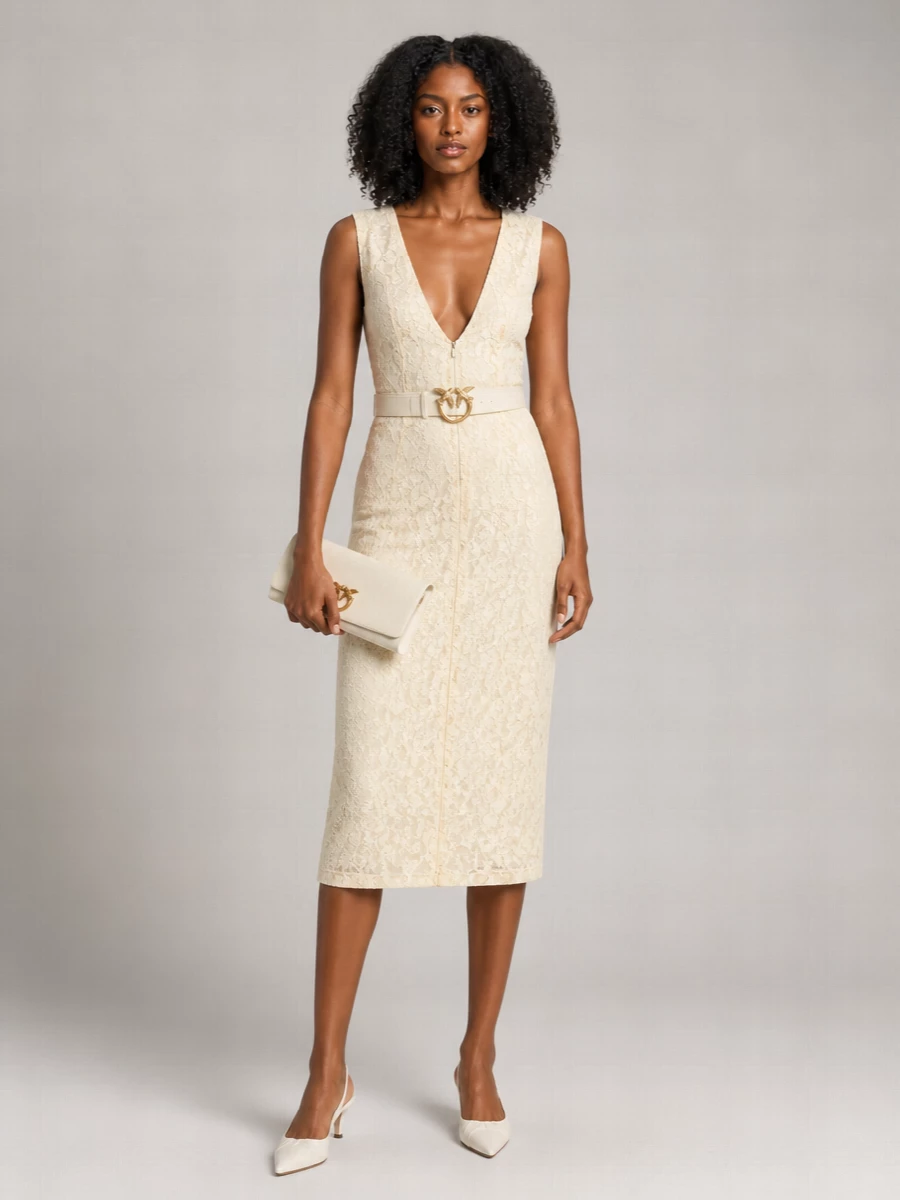 Pinko Cotton Midi Dress