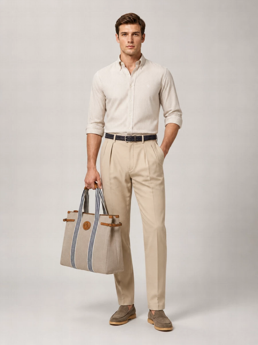 Ralph Lauren Striped Linen Long-Sleeve Shirt