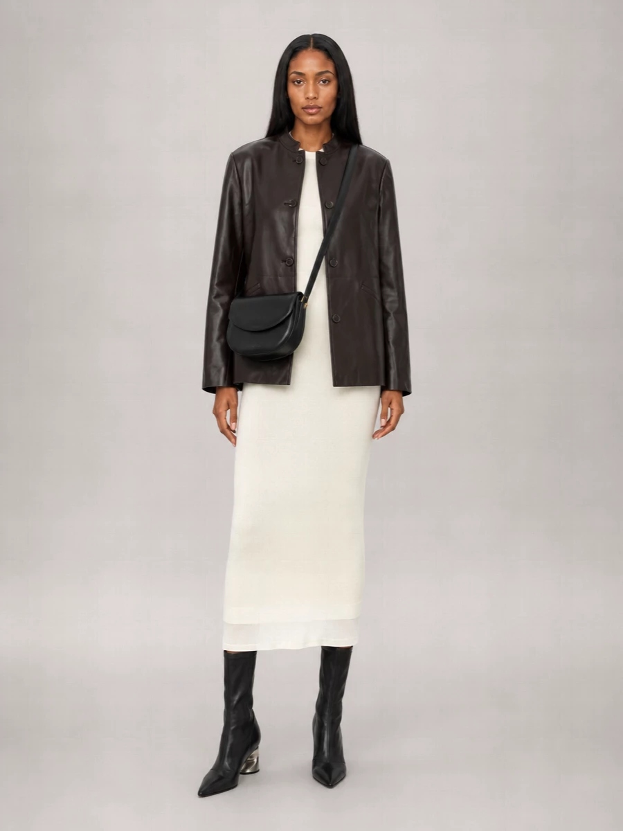 Jil Sander leather coat