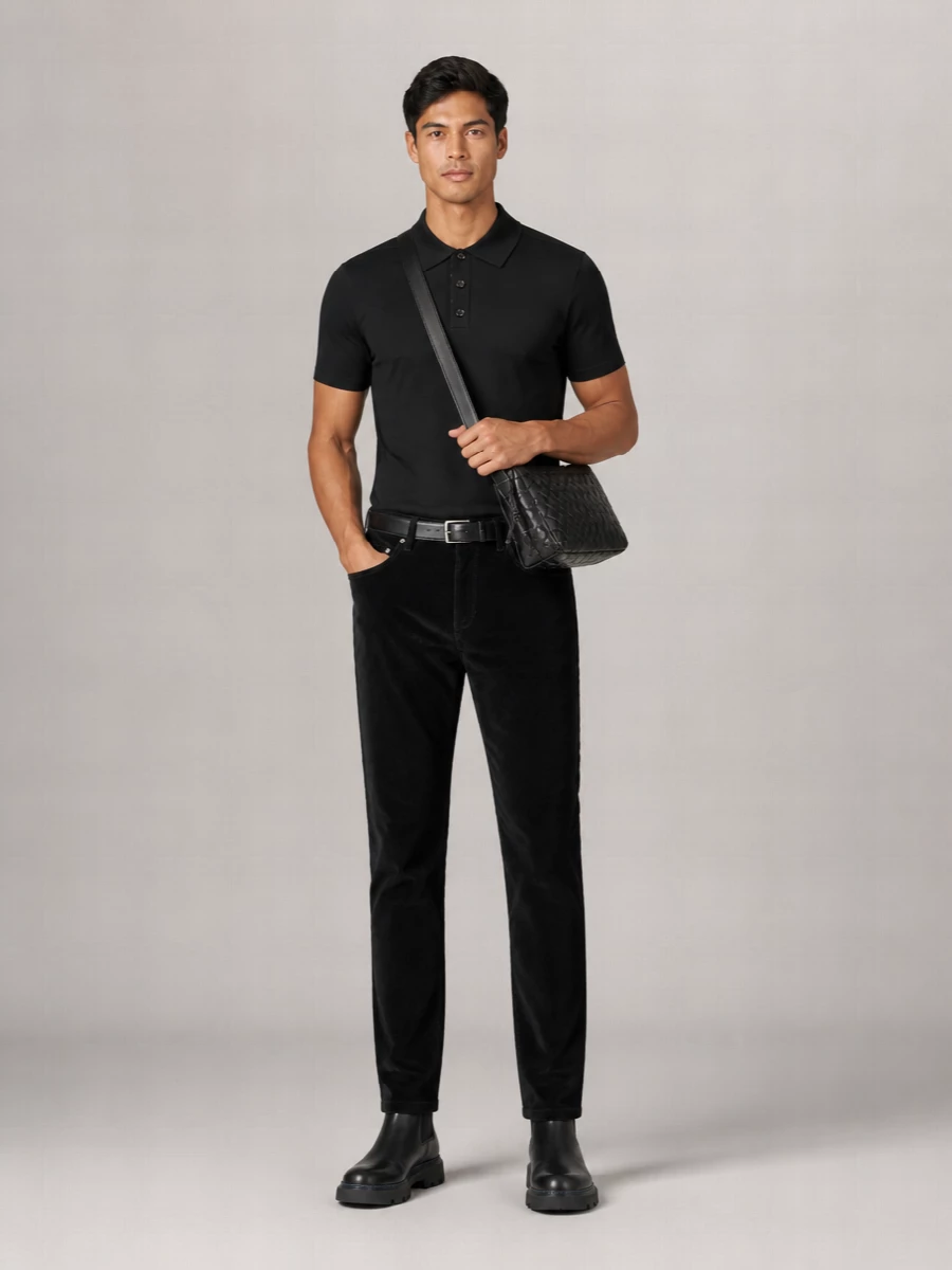 Burberry Wool Button-Down Polo Shirt