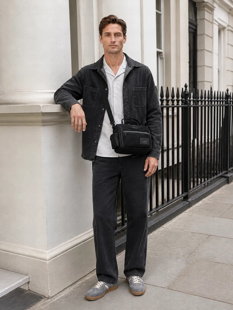 Maison margiela charcoal shirt jacket outfit
