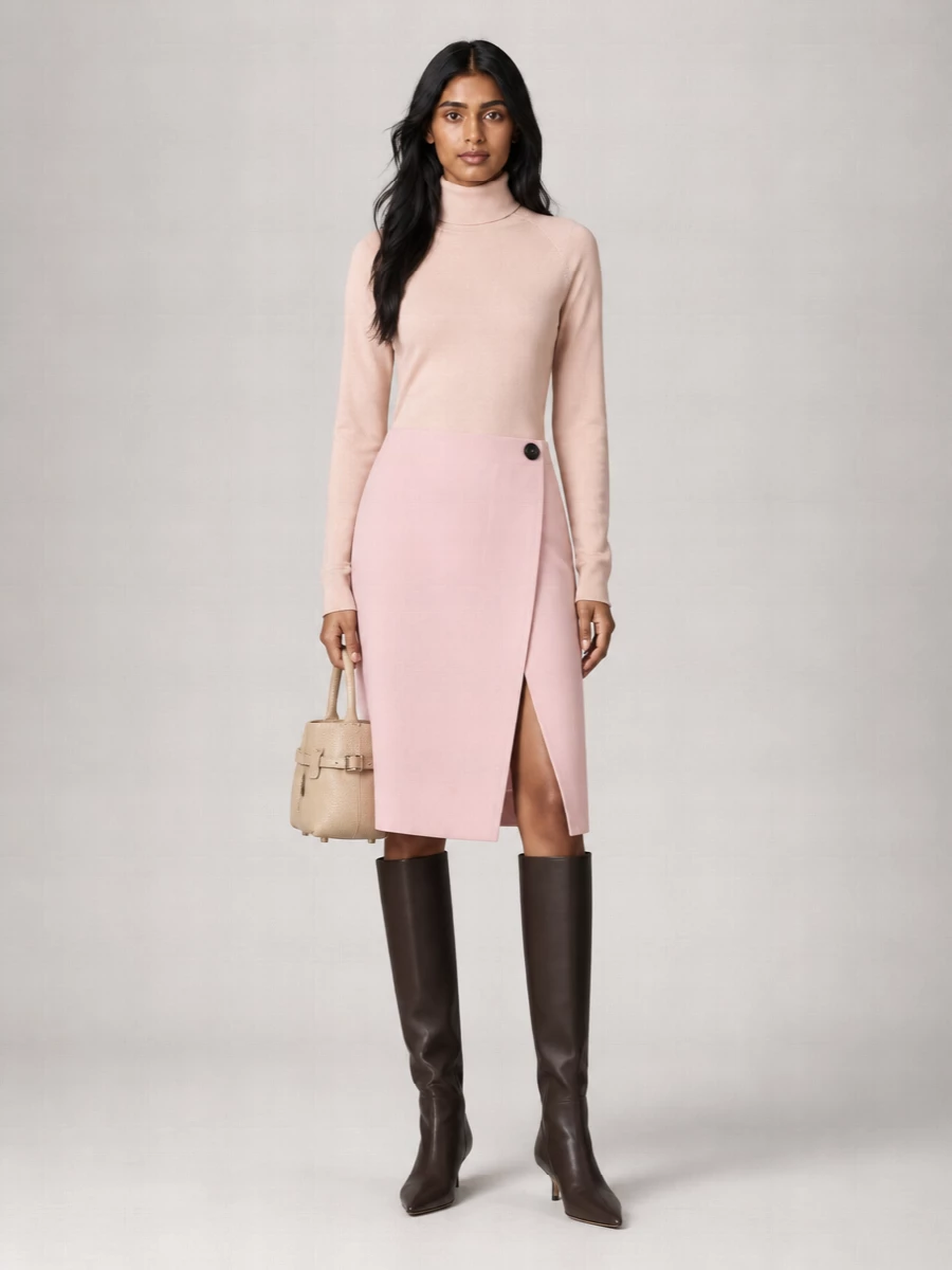 Bottega Veneta Cotton Wrap Skirt