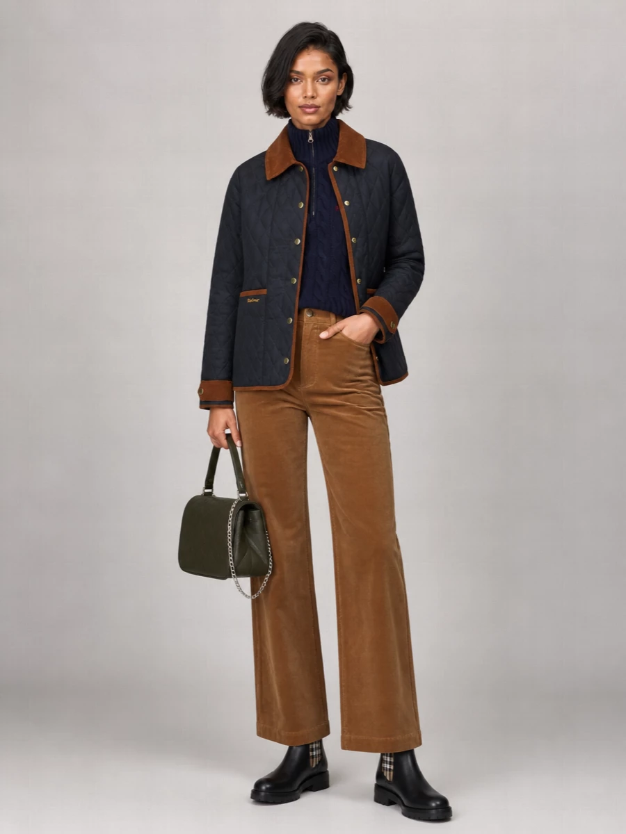 Barbour Quilted Single Breasted Coat
