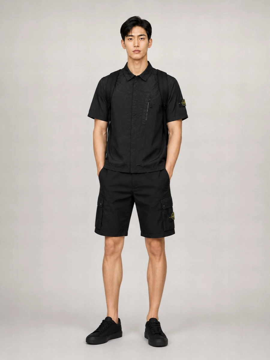 Stone Island Cotton Cargo Shorts