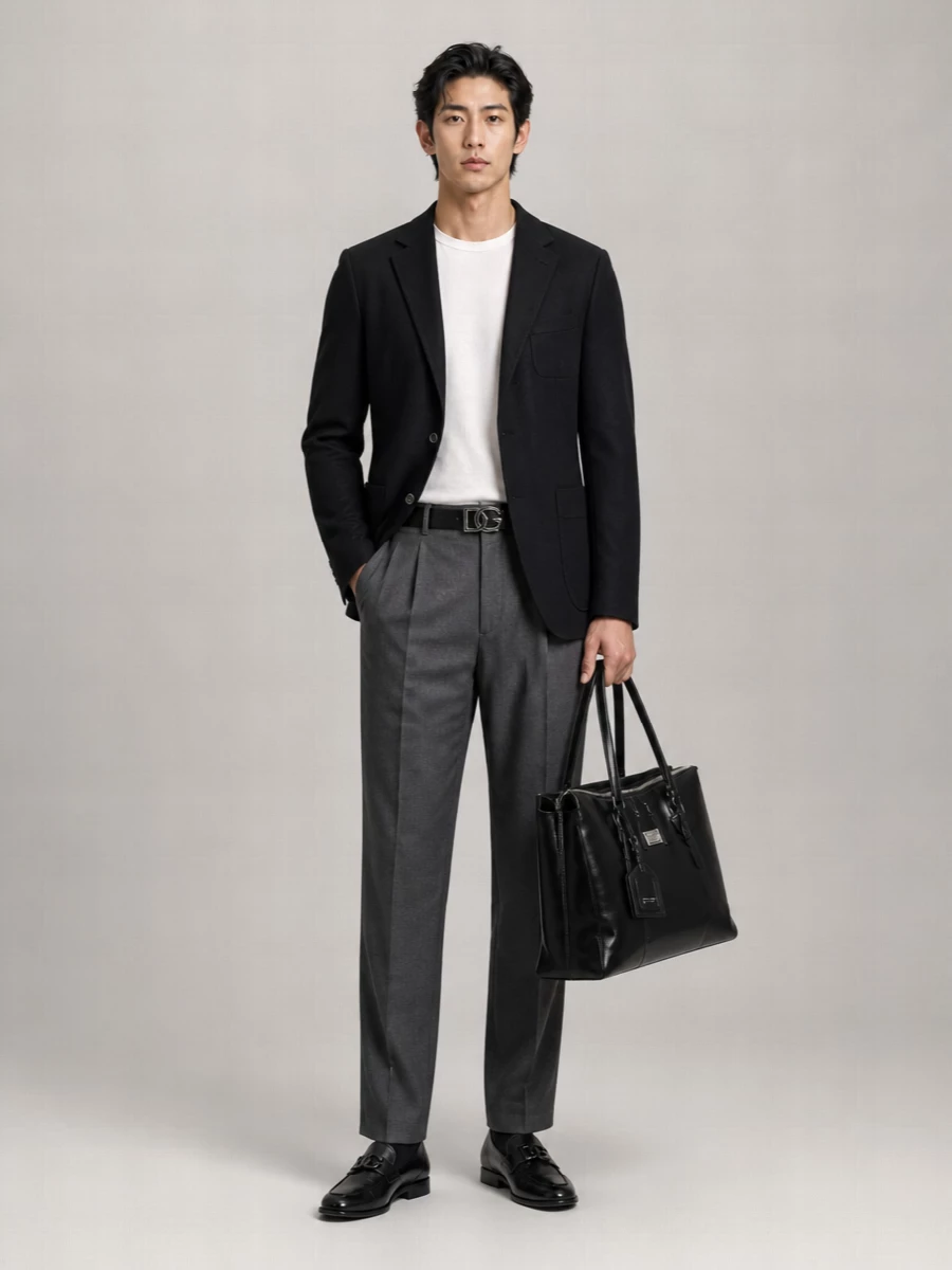 Dolce&Gabbana Single-Breasted Jersey Suit Jacket