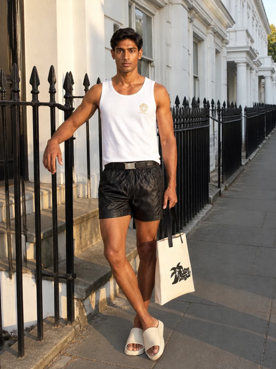 Versace tank dolce gabbana swim shorts slides