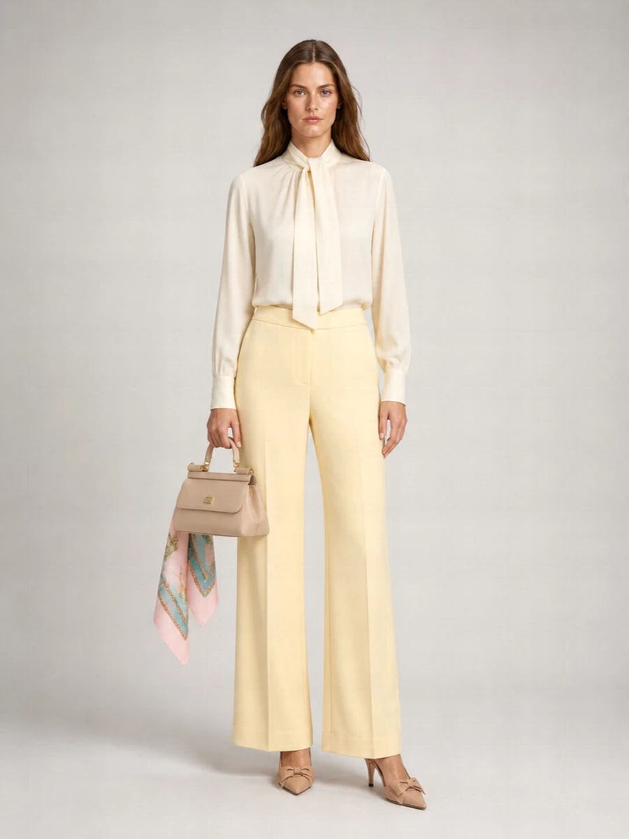 Zimmermann Merino Wool Tie Neck Sweater