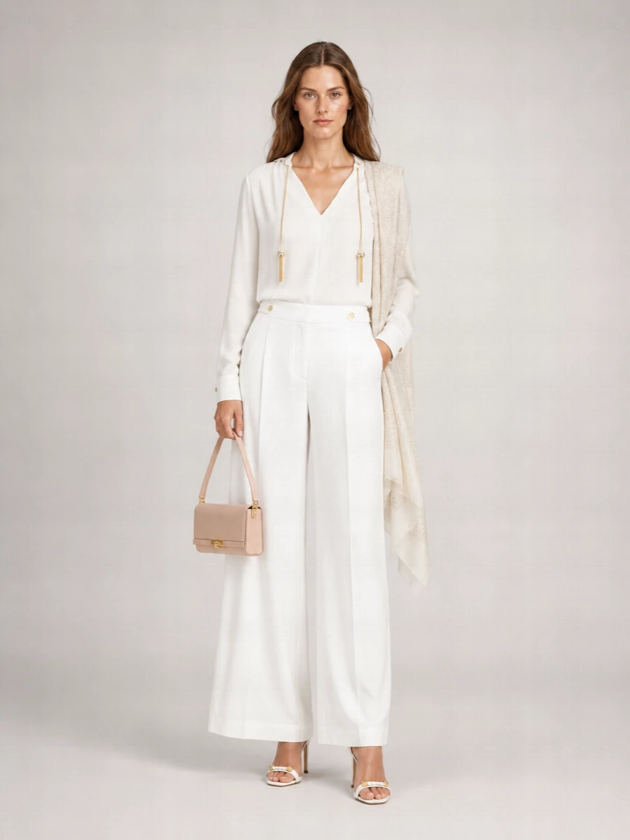 Elisabetta Franchi Viscose Long-Sleeve Blouse